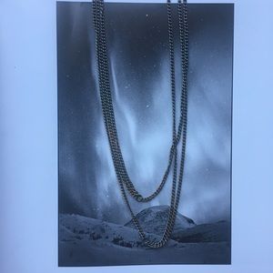 Vintage Silver Layered Chain Necklace
